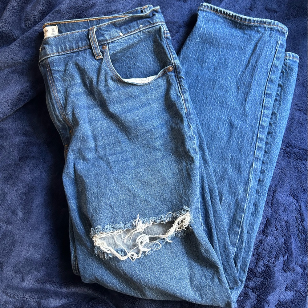 Abercrombie & Fitch Blue Straight Leg Jeans